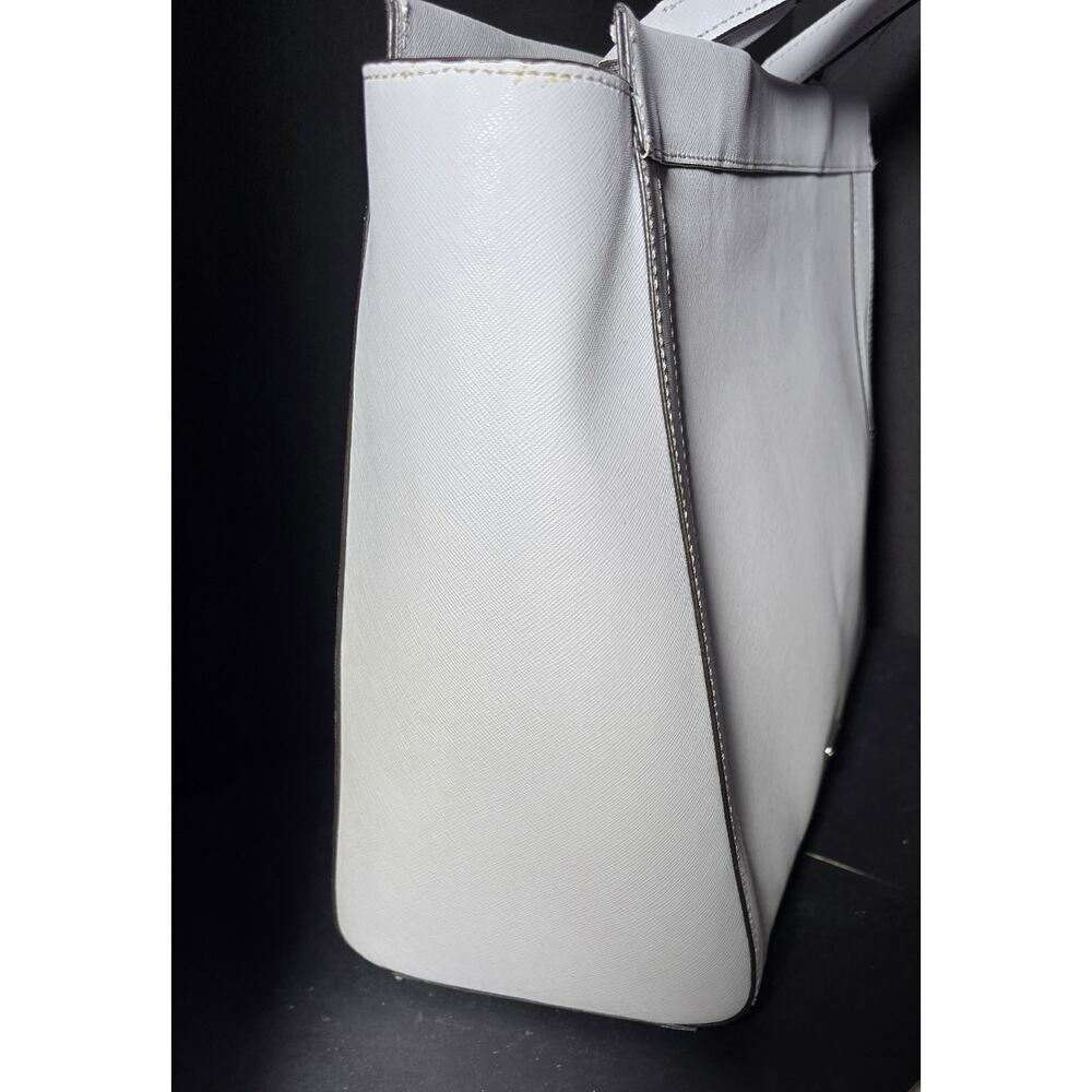 Rebecca Minkoff Monroe Laptop Bag Saffiano Leather Tote Shoulder Purse White NEW - Picture 7 of 15